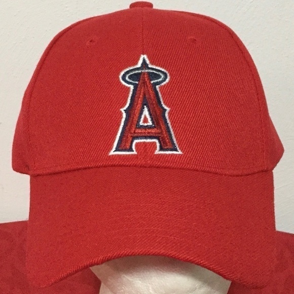 ANAHEIM ANGELS OSFA Red MLB Hat Baseball Cap NEW! - Picture 1 of 7